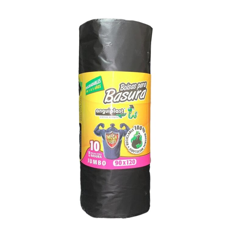 Bolsa Negra Para Basura En Rollo Jumbo 90x120cm 10 Piezas - Nacional De ...